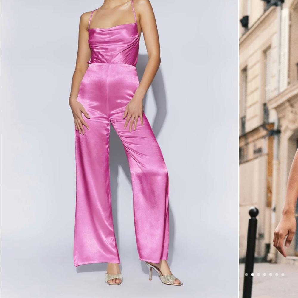 Satin Jumpsuit - Picture 1 of 5